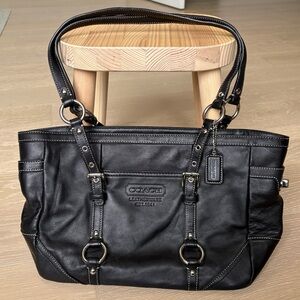 Coach Gallery East West Tote bag vintage black leather